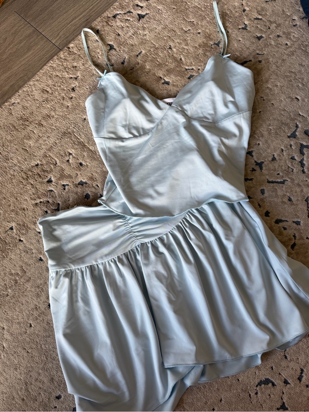 Princess Polly Blue Skirt Set